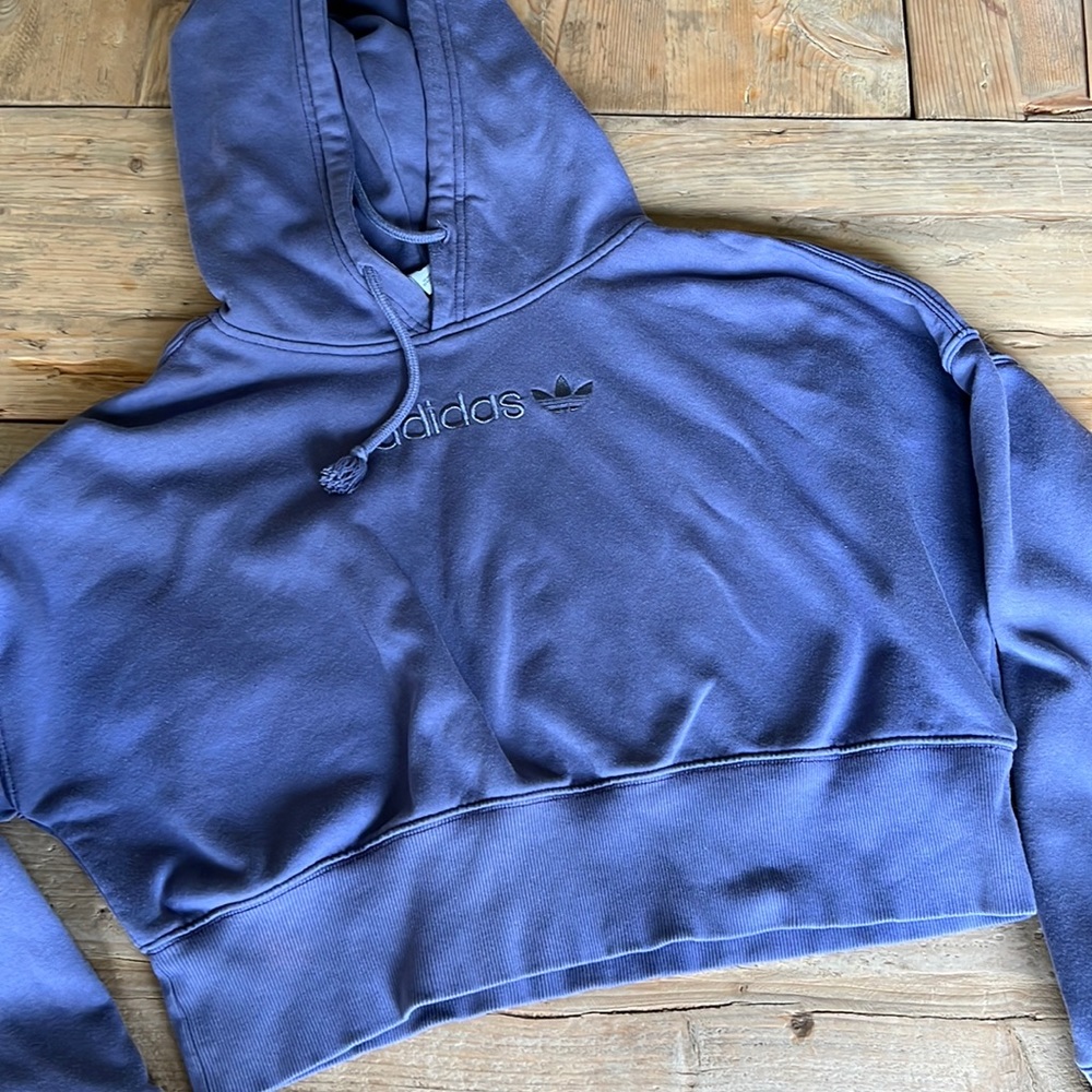 Adidas crop hoodie small